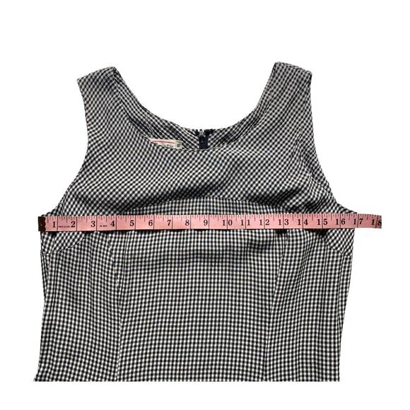 Talbots Gingham Maxi Dress Size 6 Black White Sleeveless Made in USA - Picture 7 of 9